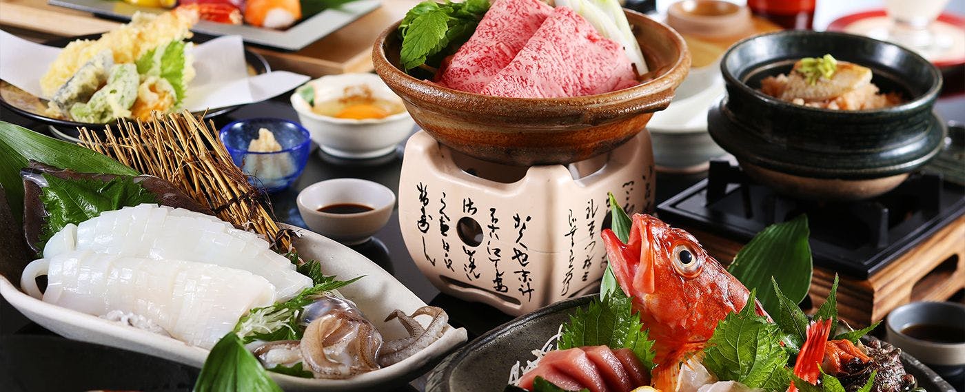 【คอร์สปลาหมึกอาโอริ】ซาชิมิปลาหมึกอาโอริทั้งตัว・ปลาโนโดกุโระ・รวมปลาท้องถิ่นรวมมิตร