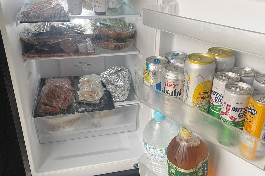 ตู้เย็นในห้องบาร์บีคิว