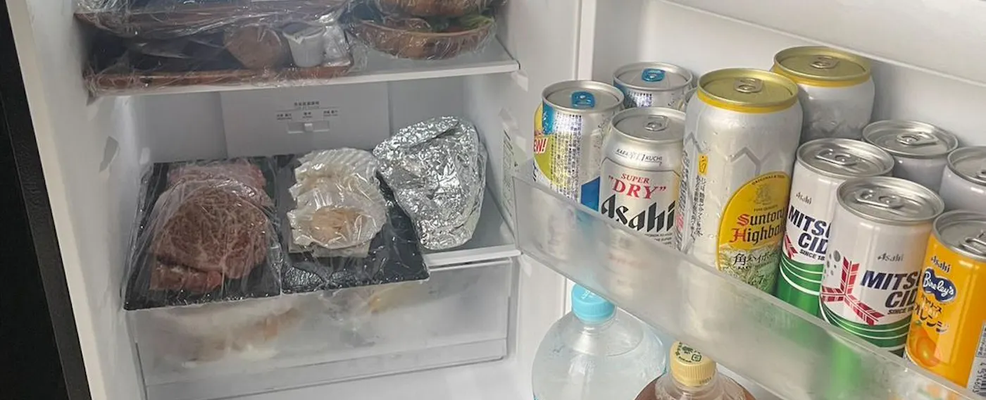 ตู้เย็นในห้องบาร์บีคิว