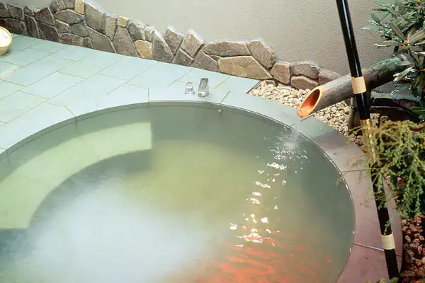 อ่างอาบน้ำในห้องพัก