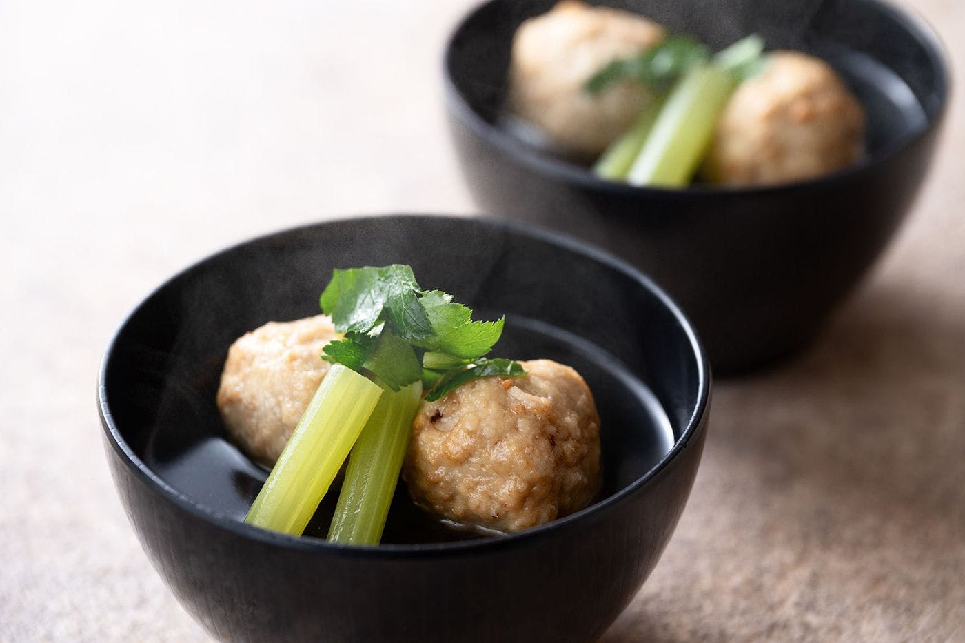 名古屋コーチンのつみれと蕗のおすまし