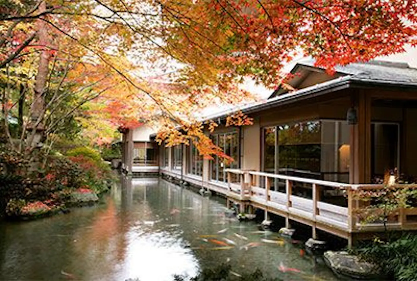 下呂温泉 水明館：紅葉の庭園