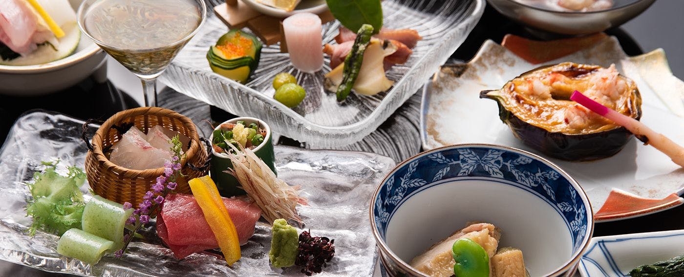 【季節の会席】夏のお料理一例・徳川家へ献上された折戸茄子など