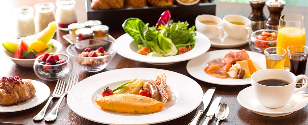 すべてにこだわった上質な食材によるお料理が並ぶ「インターナショナルブレックファースト」