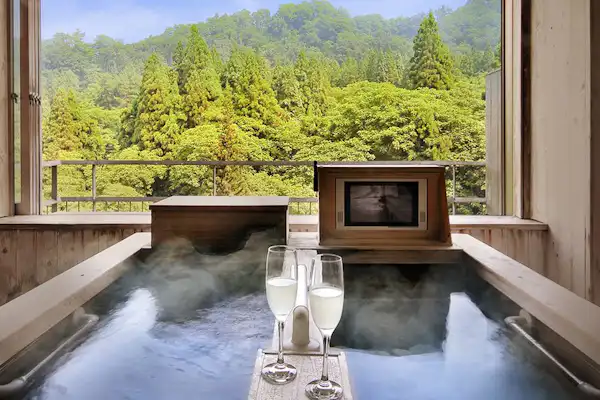 อ่างอาบน้ำกึ่งกลางแจ้ง