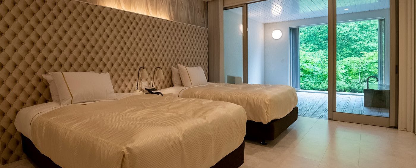 102号室【完全源泉露天風呂付客室】リバービューツイン