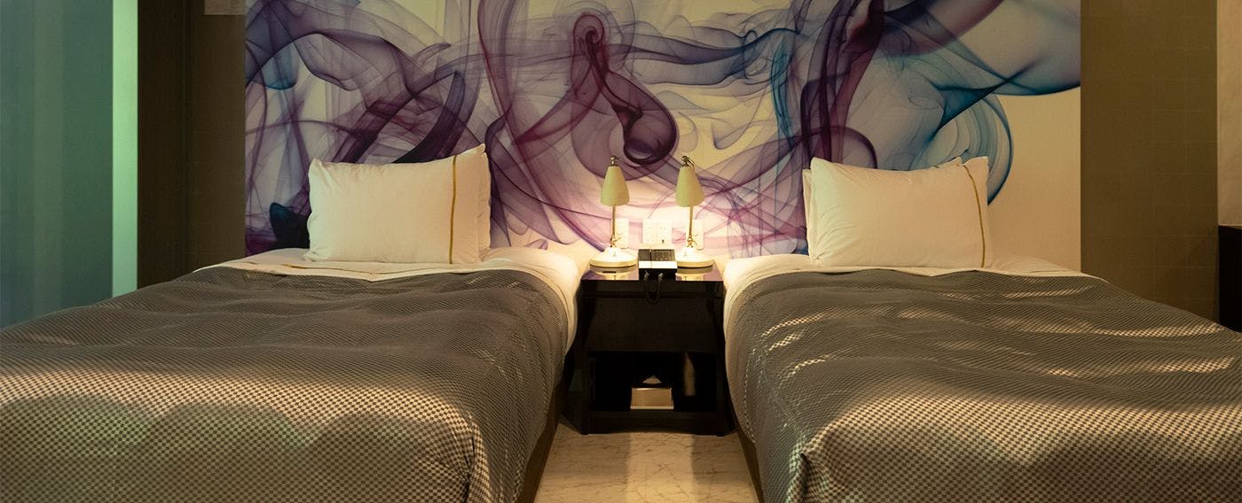 105号室【完全源泉露天風呂付客室】リバービューミストサウナ付ツイン