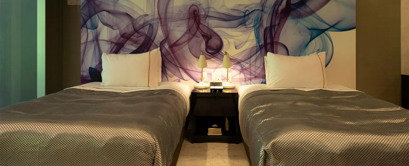 105号室【完全源泉露天風呂付客室】リバービューミストサウナ付ツイン