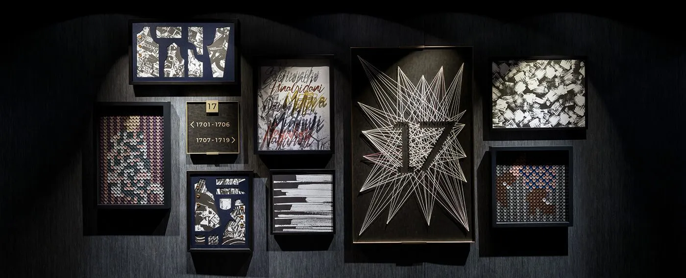 客室フロア|ストリングアートで表現するフロアナンバー等