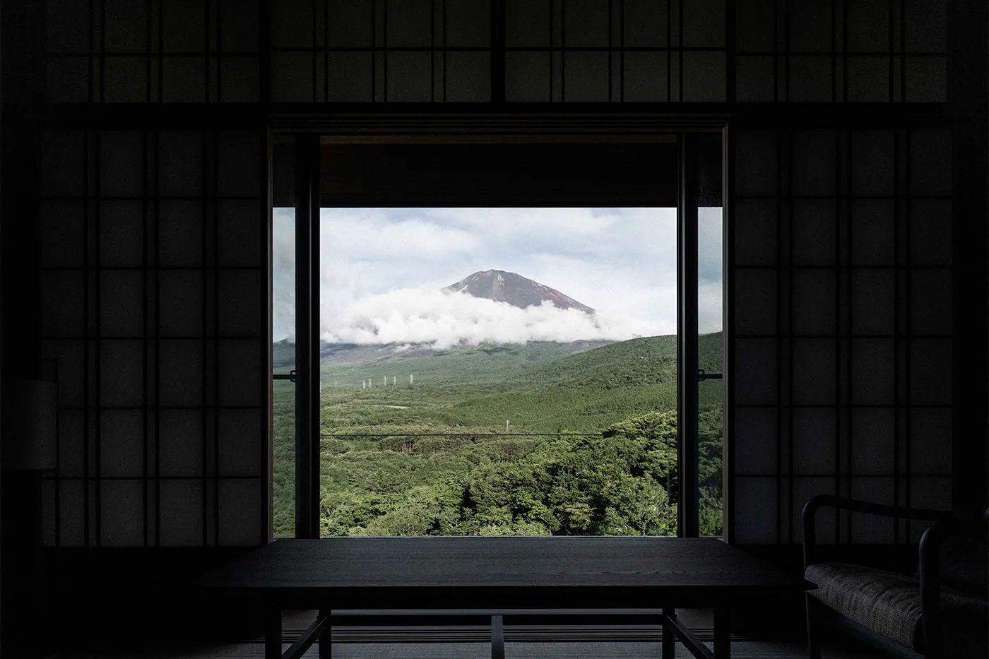強羅花壇 富士:窓から見る富士山