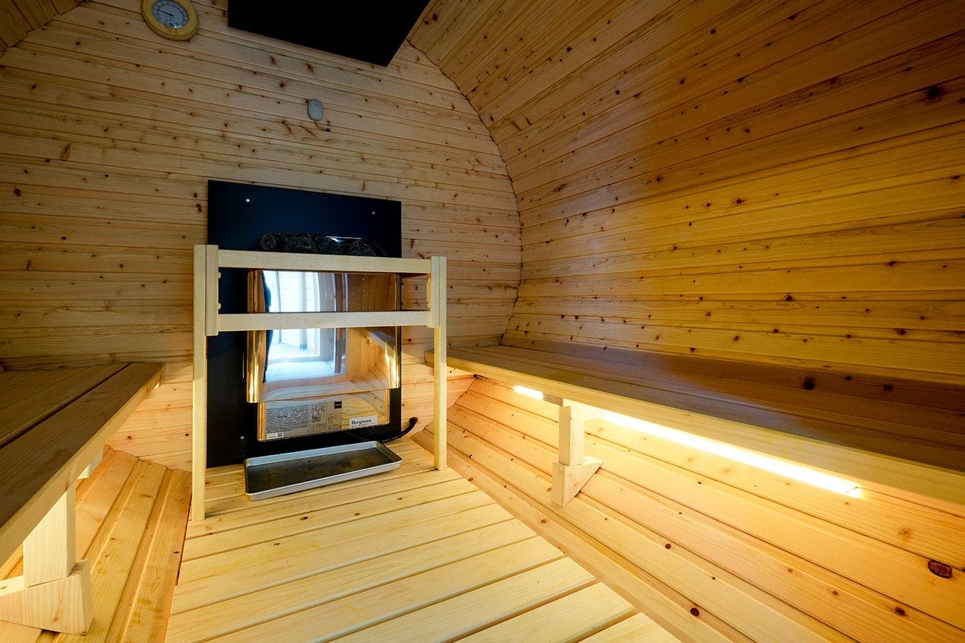 ภายในซาวน่าแบบถัง