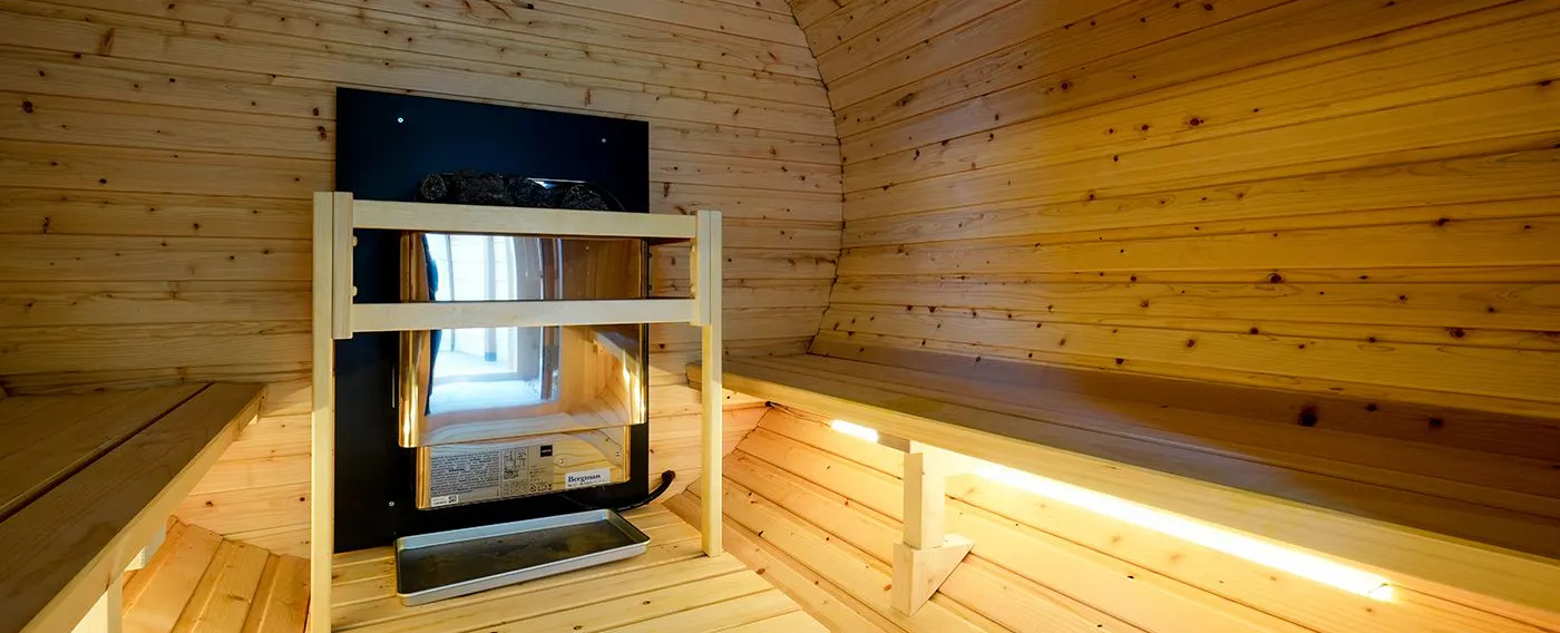 ภายในซาวน่าแบบถัง