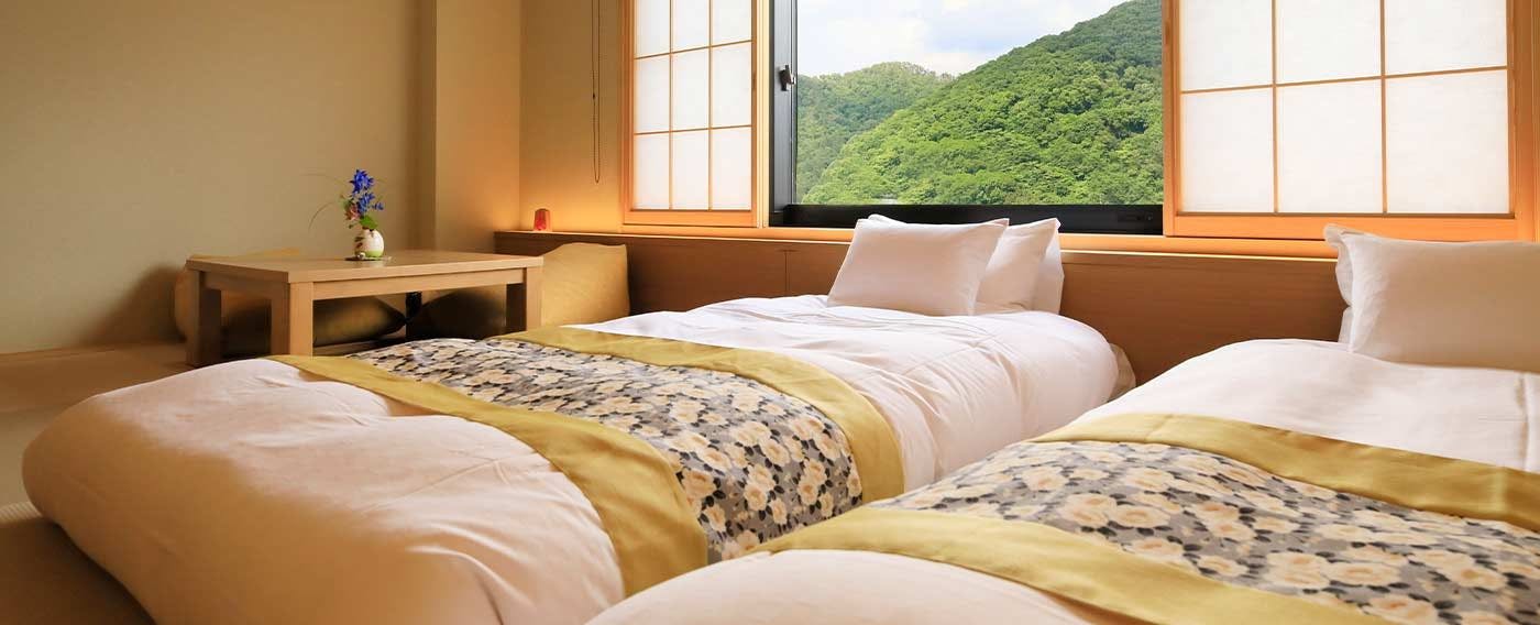 ห้องพักสไตล์ญี่ปุ่นโมเดิร์นในอาคารฝั่งตะวันตก