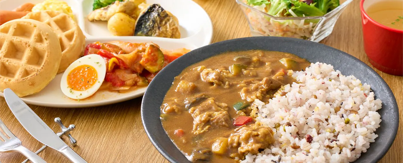 カレーライス ワッフル