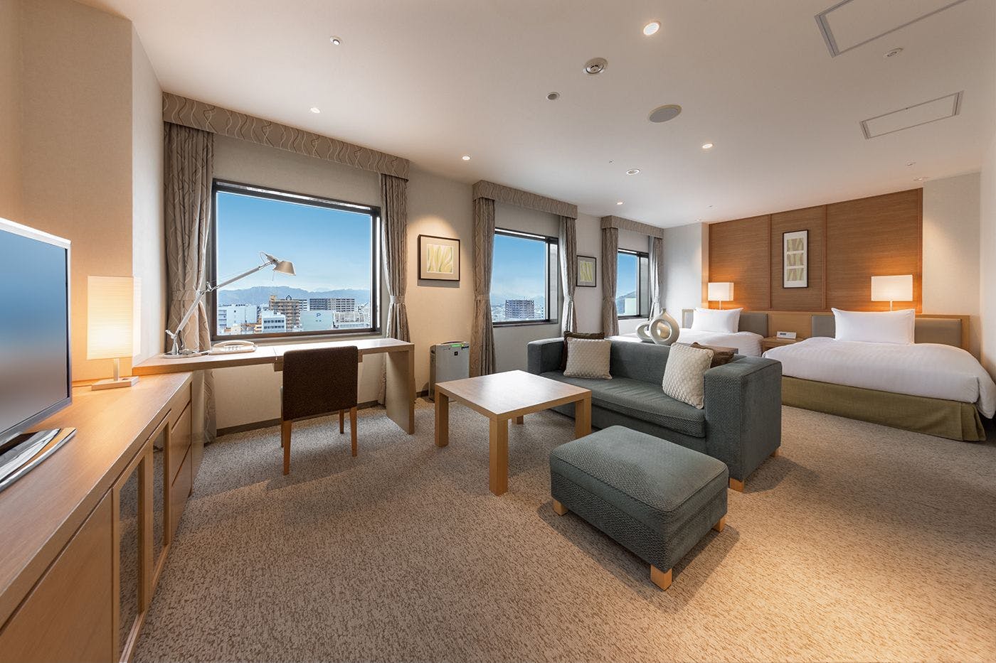 Deluxe Twin dengan Pemandangan Gunung Fuji