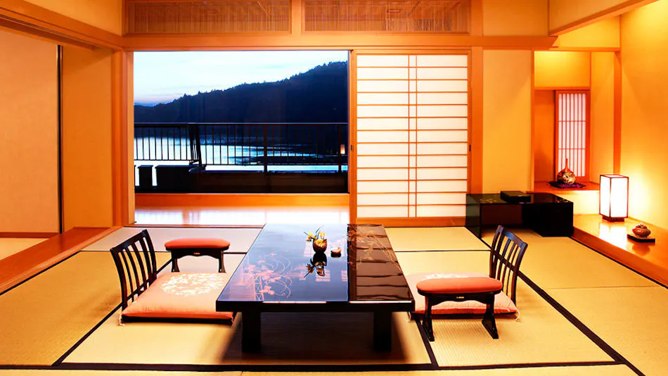 Unzen Onsen Gensen Kakenagashi & Oshidori no Ike wo Nozomu Bishoku no Yado Azumaen