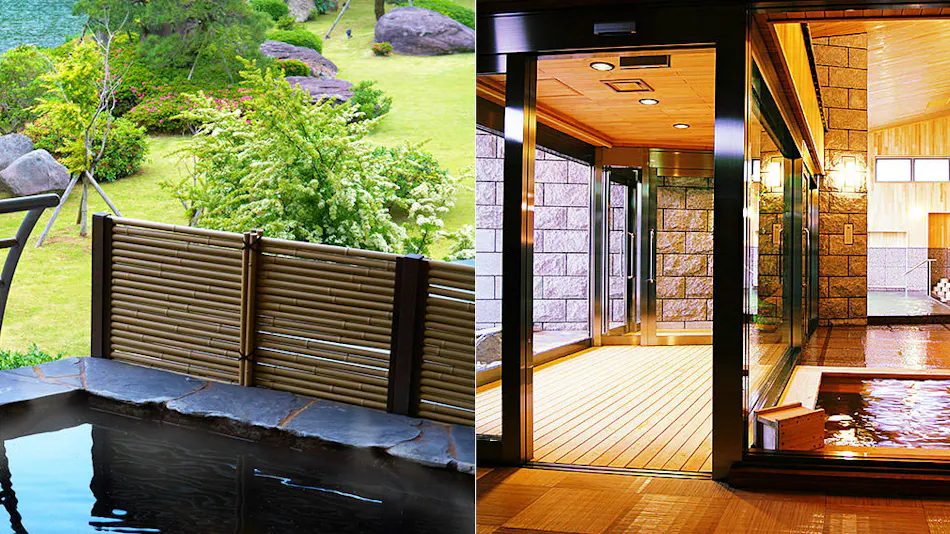 Unzen Onsen Gensen Kakenagashi & Oshidori no Ike wo Nozomu Bishoku no Yado Azumaen