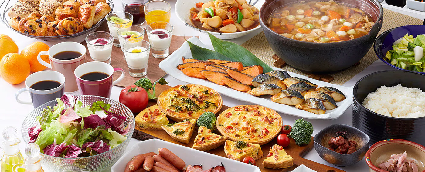 朝食は和洋ビュッフェ