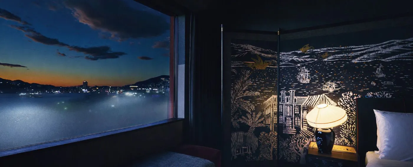 Pemandangan dari kamar tamu Gedung Utara