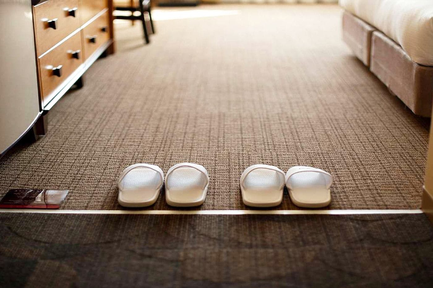 ห้องพัก ทางเข้า รองเท้าแตะ