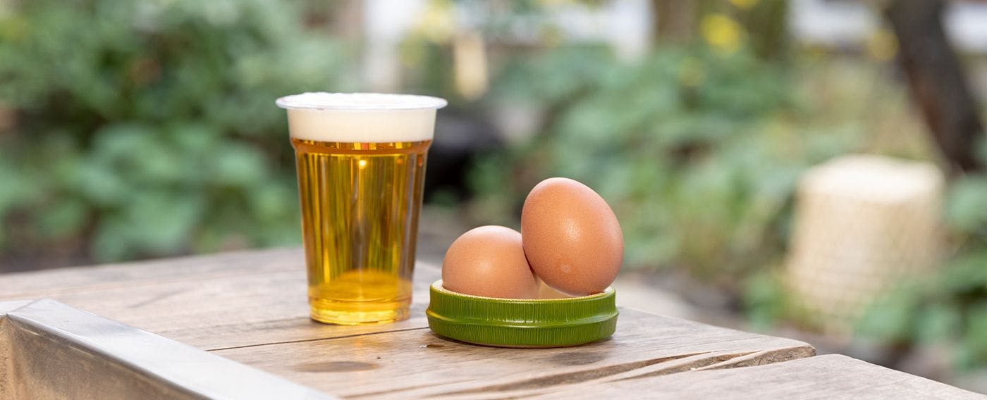 เบียร์สด ไข่ต้ม