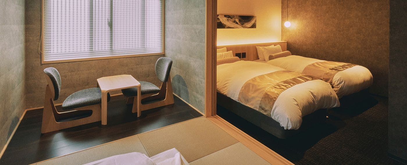 ＜雅樂套房＞50平方公尺的寬敞空間，適合一同共度時光的客房