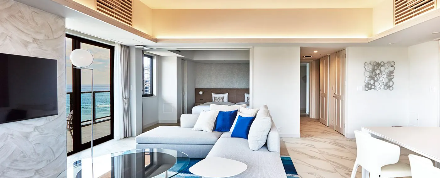 プレミアコーナースイート2ベッドルーム:海と自然を一望する2ベッドルームのコーナースイート