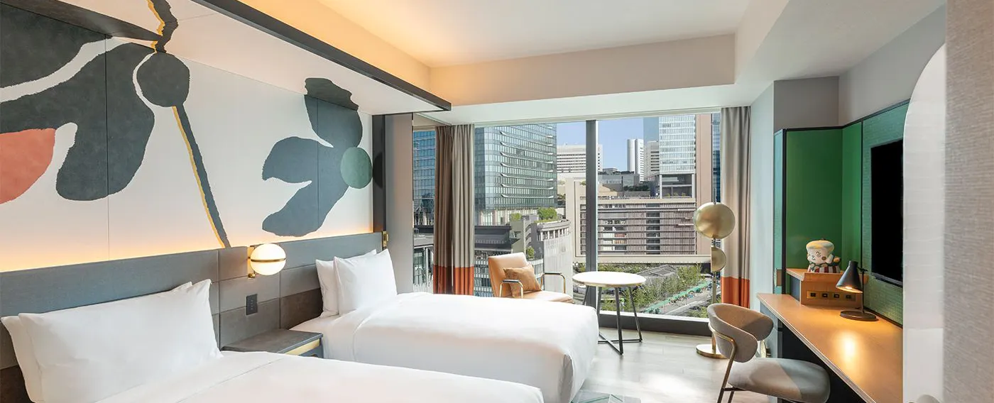 ห้องพักวิวหลังคา (เตียงคู่)