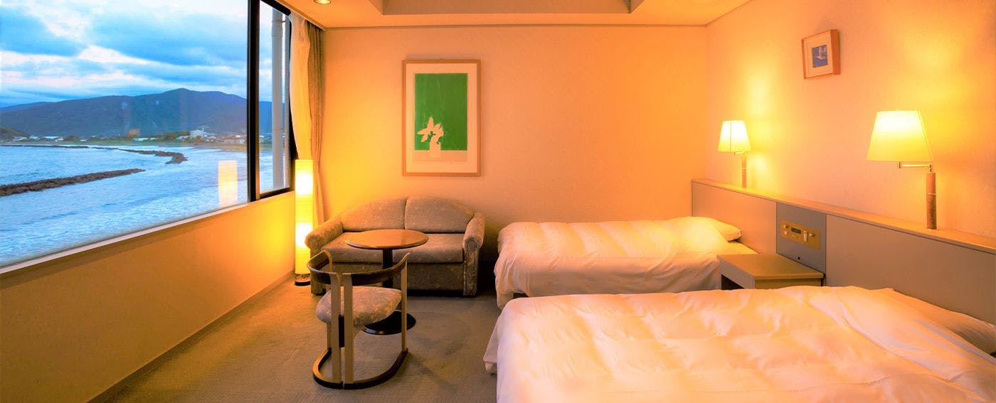 ห้องพักเตียงคู่สไตล์ตะวันตก