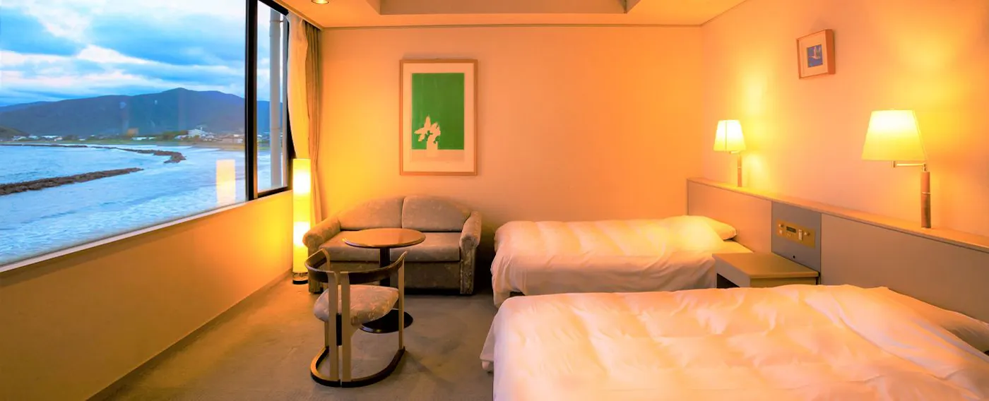 ห้องพักเตียงคู่สไตล์ตะวันตก