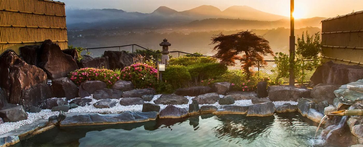 Open-air Onsen bath
