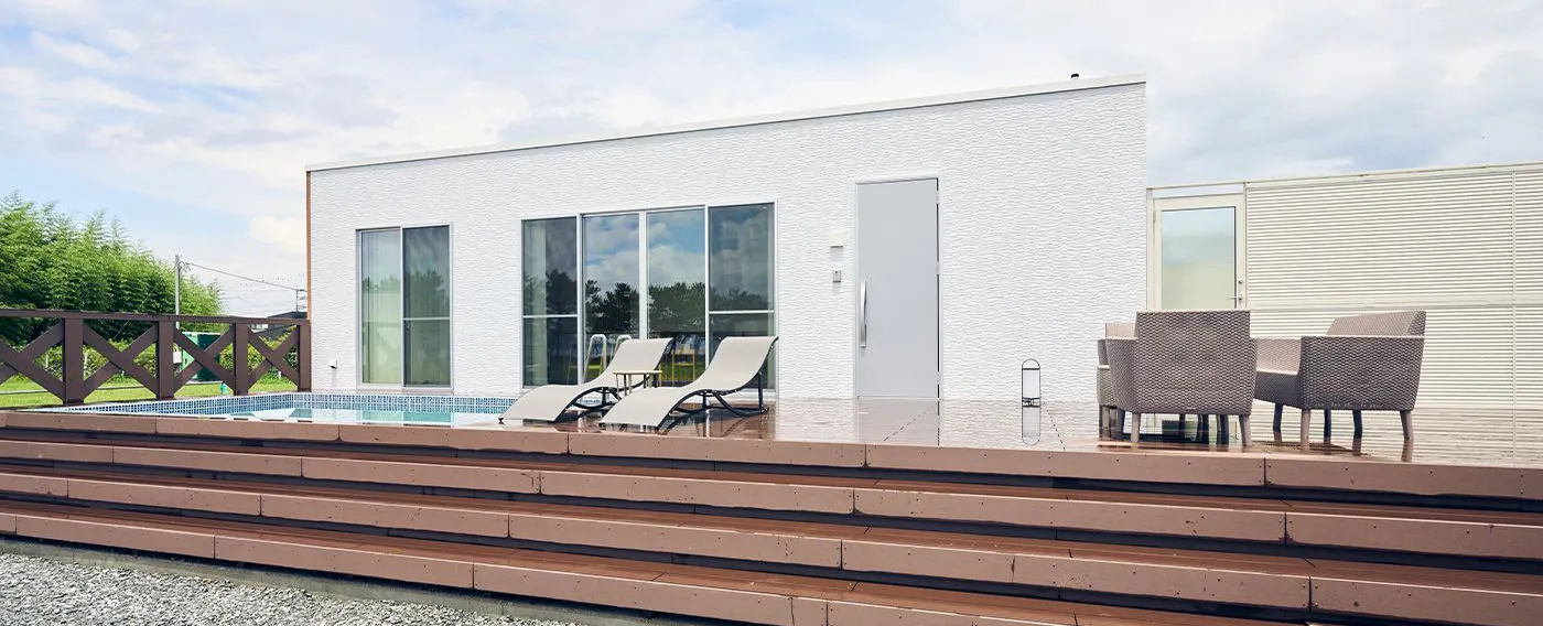 ภายนอกห้องพัก ระเบียง