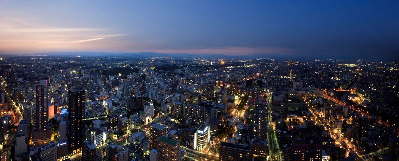 客室からの景色一例・夕方