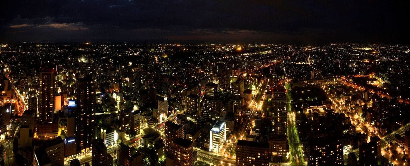 客室からの景色一例・夜