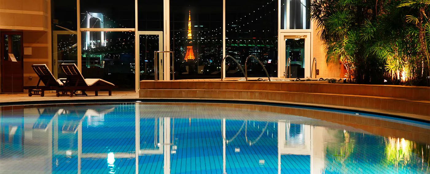Indoor Pool at Night