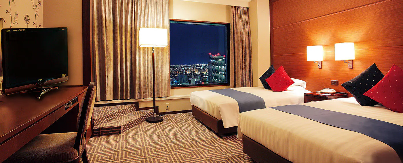 【プレミアツイン】 23 階 / 最大2 名様 ※客室最上階確約のお部屋