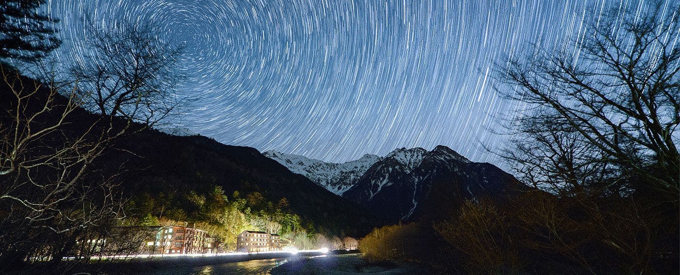 北アルプスのプラネタリウム上高地