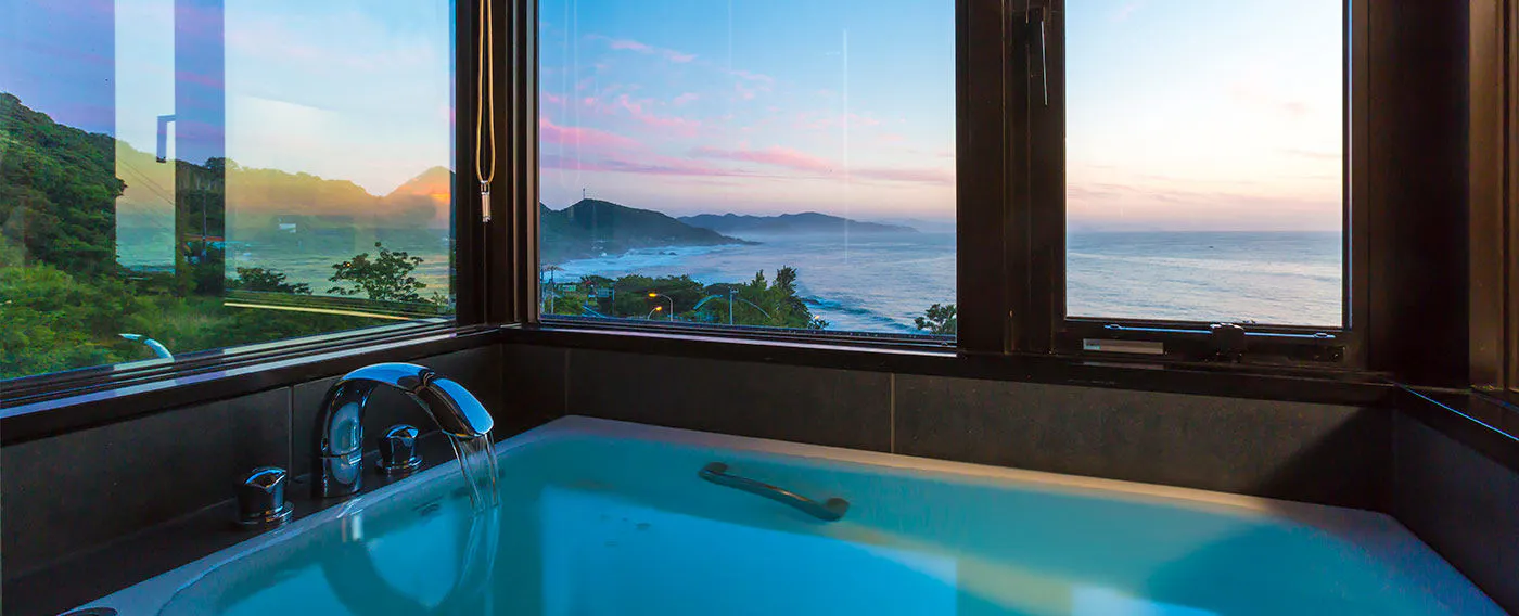 ตัวอย่างอ่างอาบน้ำในห้องพัก