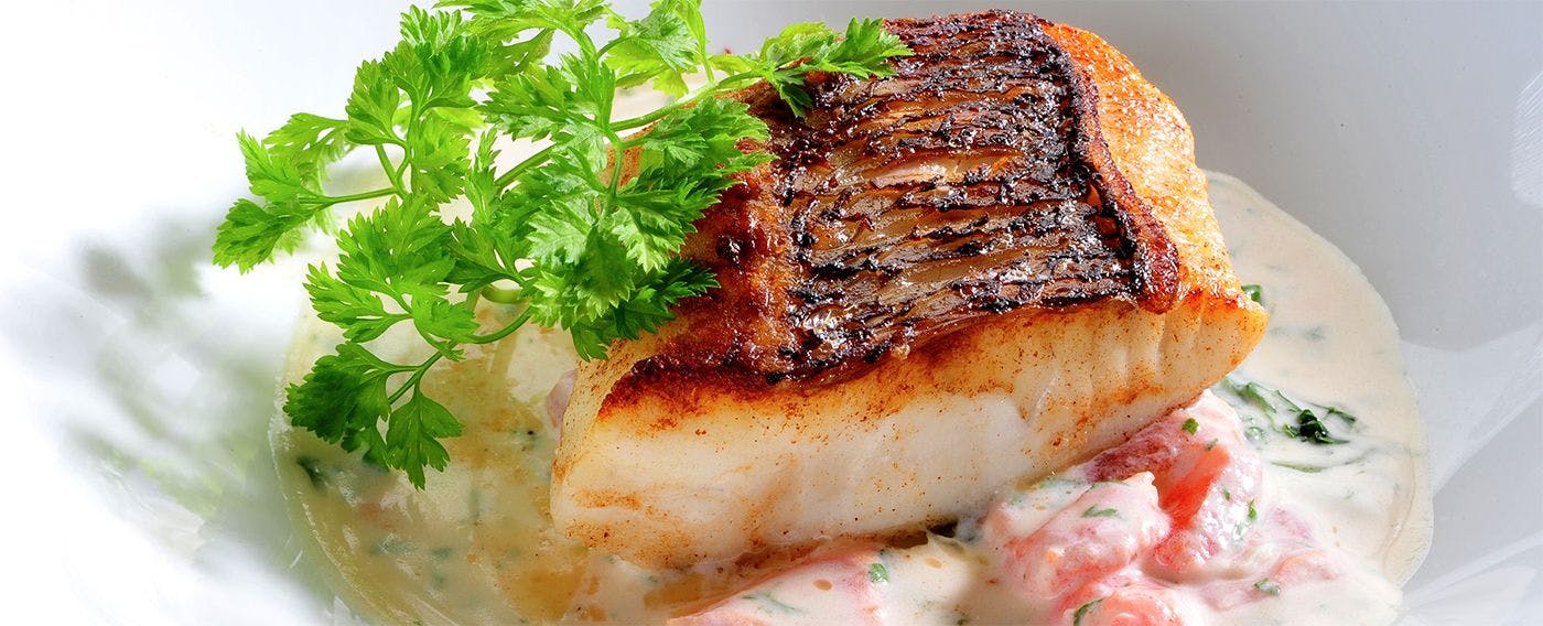 Ikan Madai Pan-Seared dengan Sos Van Blanc