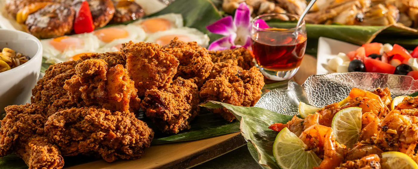 ตัวอย่างอาหารโรงแรมฮาวายเอียนส์