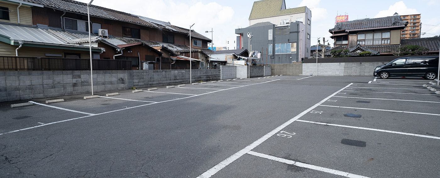 Open-air parking lot