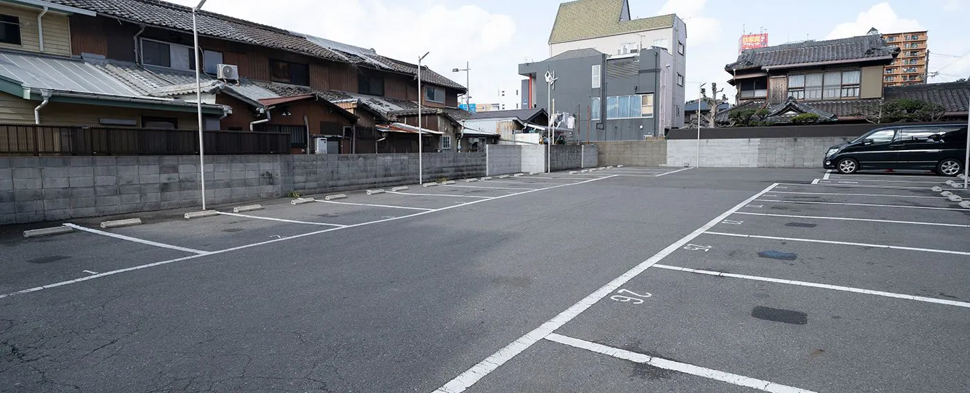 Open-air parking lot