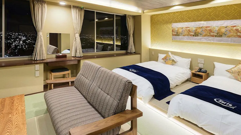 Hotel Seiryu Japanese Spa inn with spectacular view in Osaka