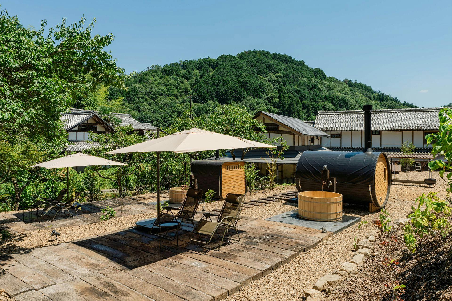 桶式桑拿與戶外冷卻休憩區