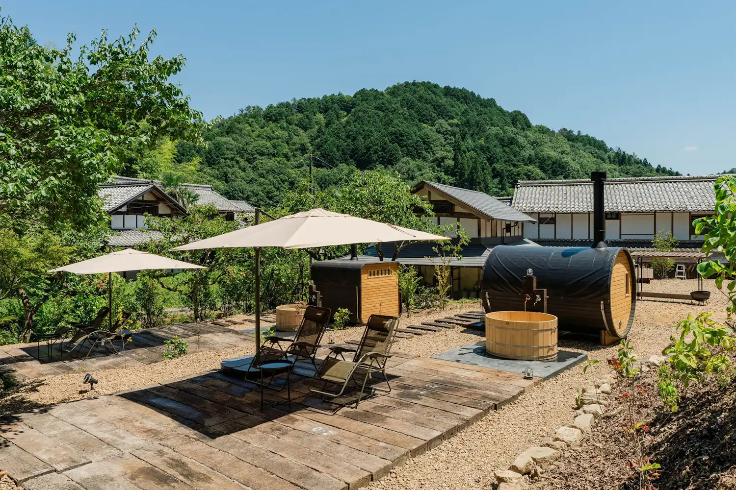 桶式桑拿與戶外冷卻休憩區