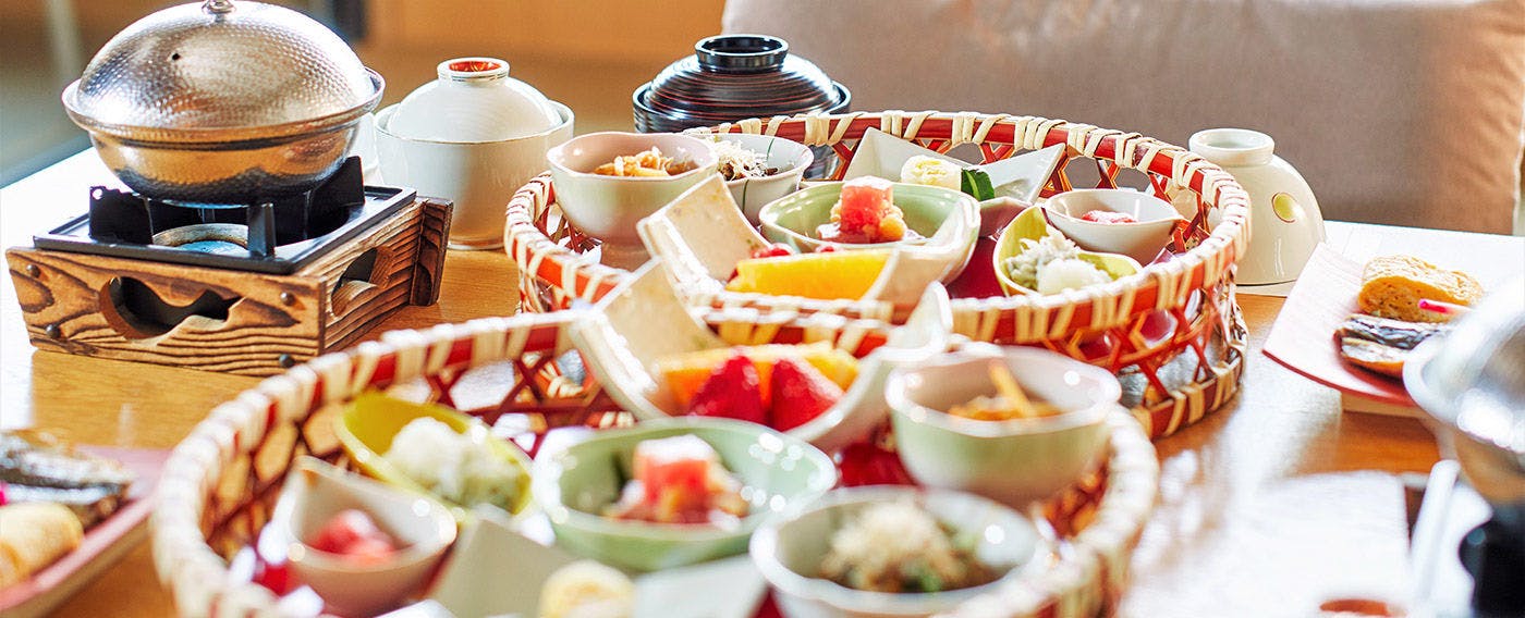 【ご朝食】朝も晩もお食事はお部屋なので、愛犬とずっと一緒
