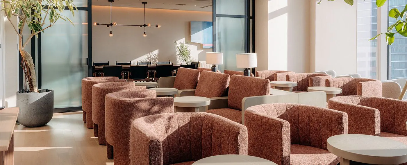 숙소 투숙객 전용 24시간 이용 가능한 라운지.