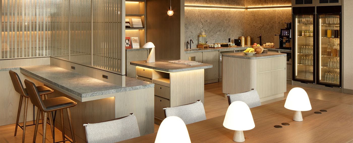 숙소 투숙객 전용 24시간 이용 가능한 라운지.