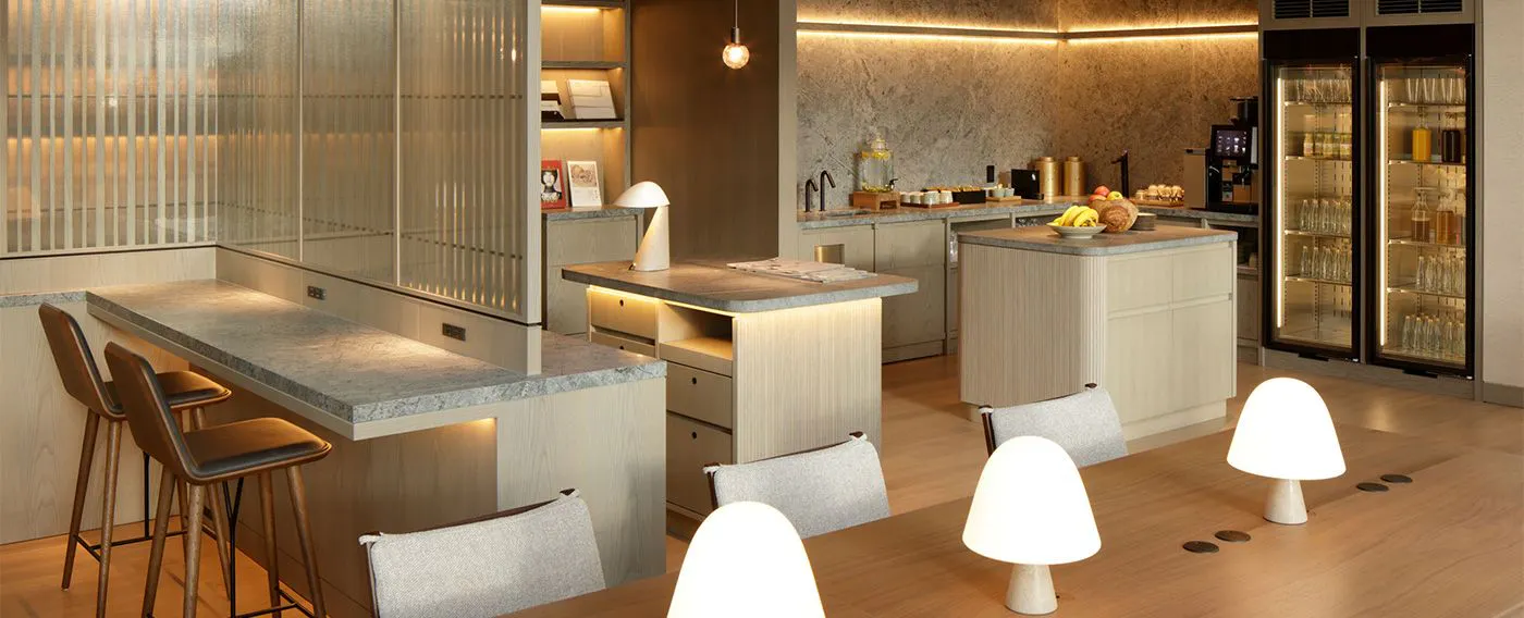 숙소 투숙객 전용 24시간 이용 가능한 라운지.