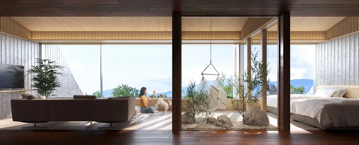 全室温泉風呂付の特別な客室